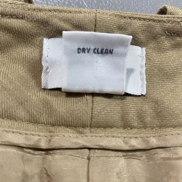 Ann Taylor LOFT Trousers Wool Wide Leg Cuffed Lined Mid Rise Pants Women 2 Beige - Picture 9 of 9